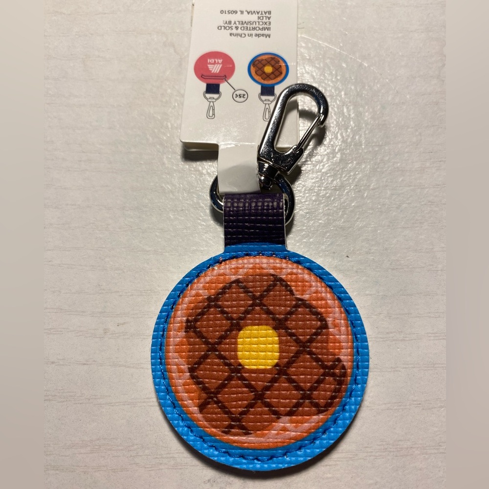 Aldi Waffle Keychain Quarter Keeper